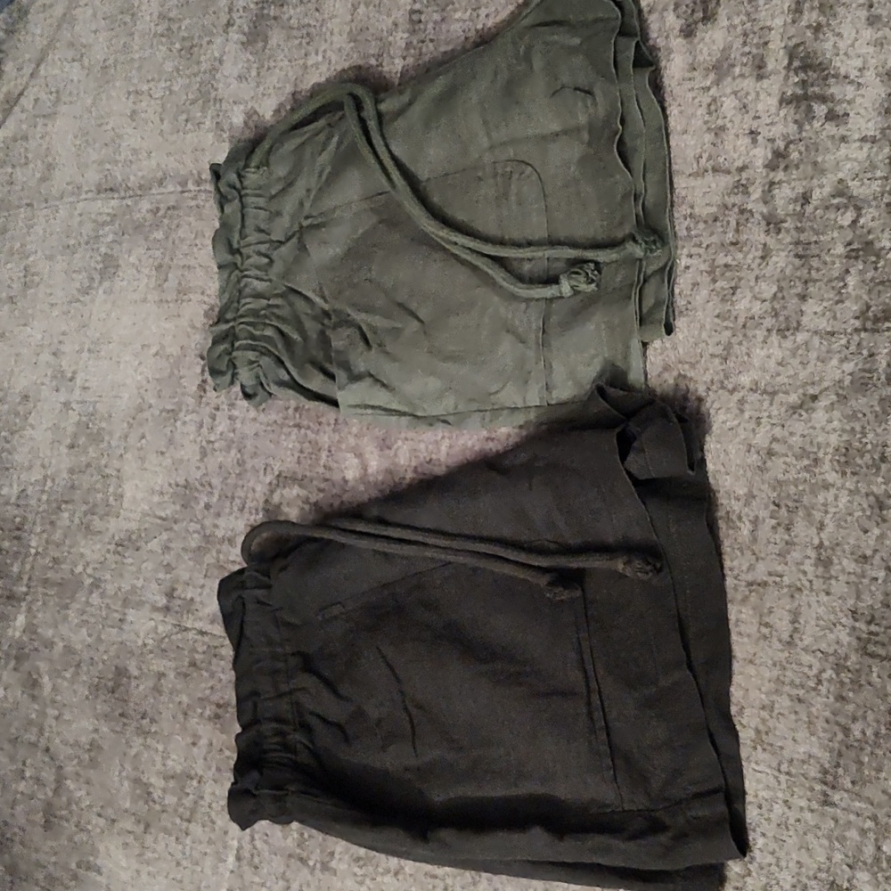 2 pairs shorts paper bag waist size medium